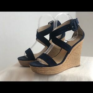 Marc Fisher- Navy Sandal Wedge